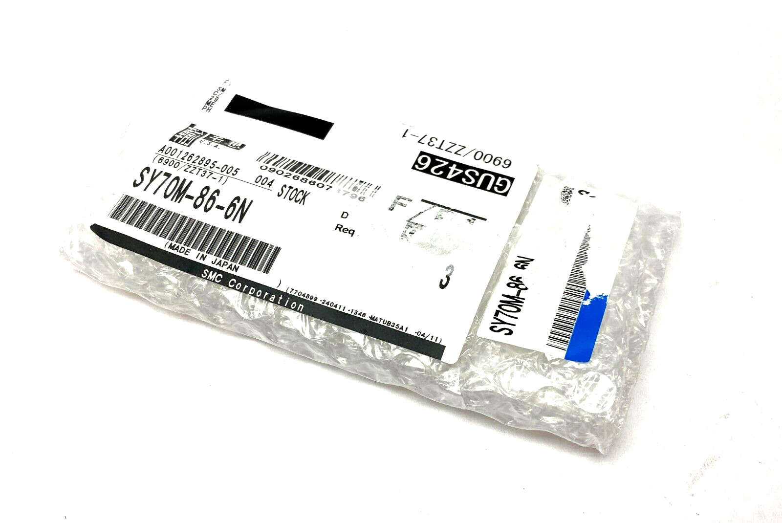 SMC SY70M-86-6N Valve Name Plate for SY3000/5000/7000 Series PKG OF 3 - Maverick Industrial Sales