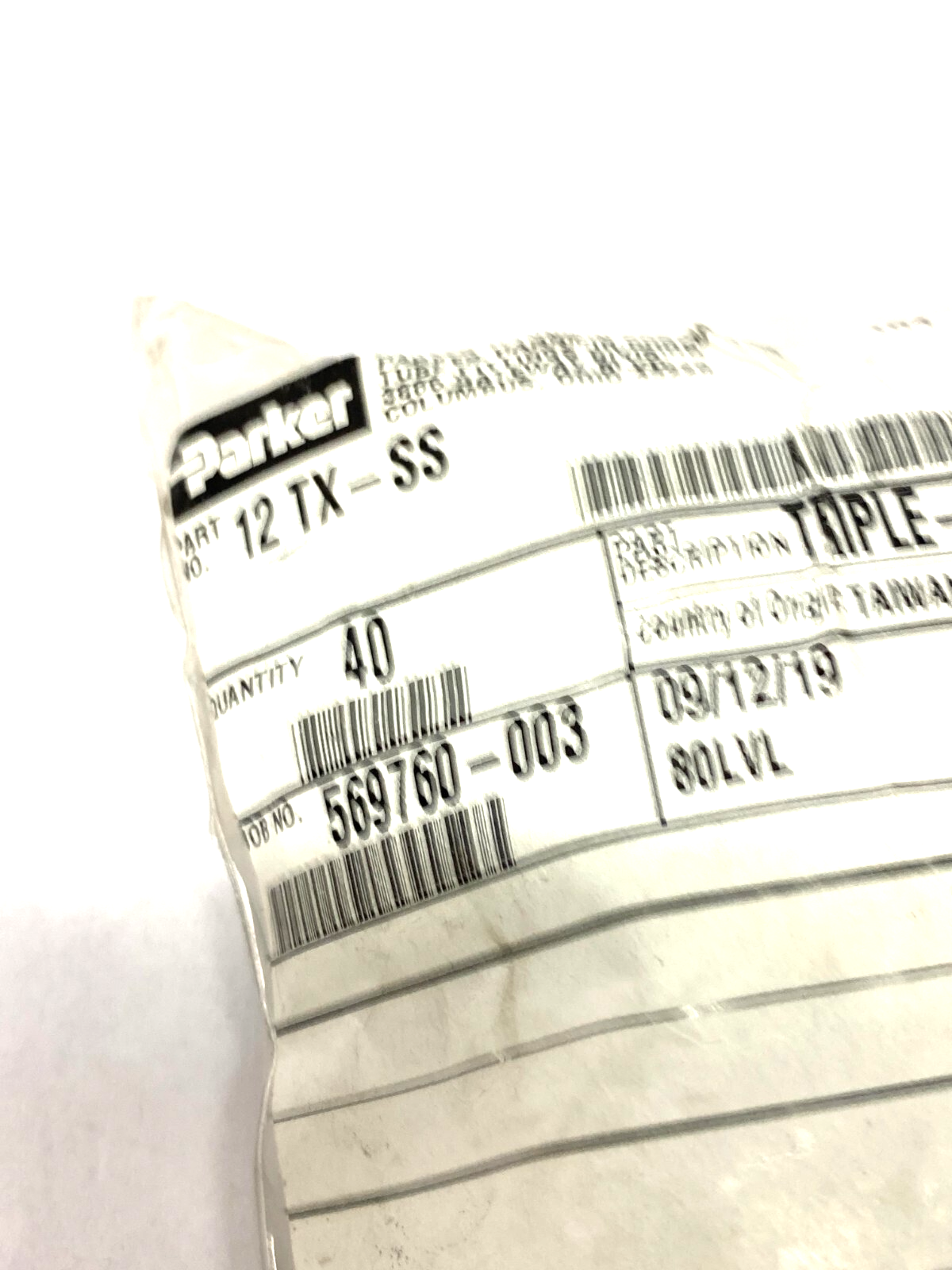 Parker 12 TX-SS Triple-Lok 37° Locknut Sleeve PKG OF 40 - Maverick Industrial Sales