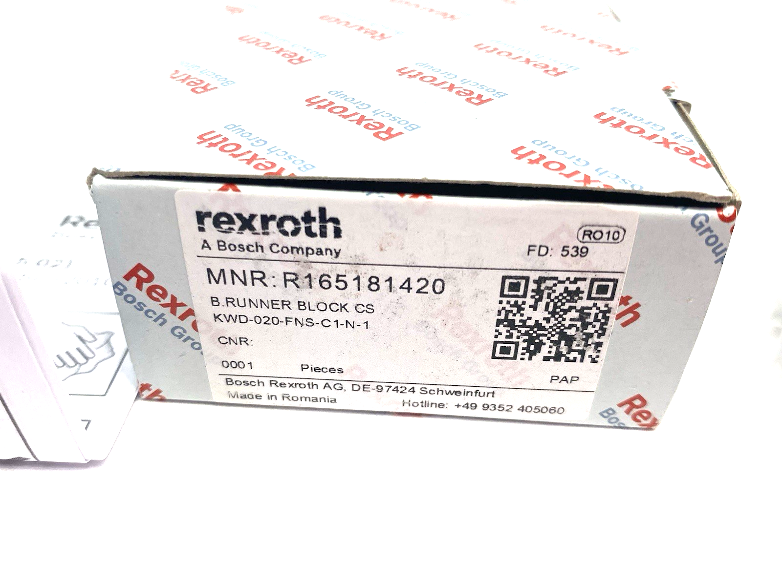 R165181 | Bosch Rexroth 420 Ball Runner Block, Linear Guide KWD-020-FNS-C1-N-1 - New - Maverick Industrial Sales