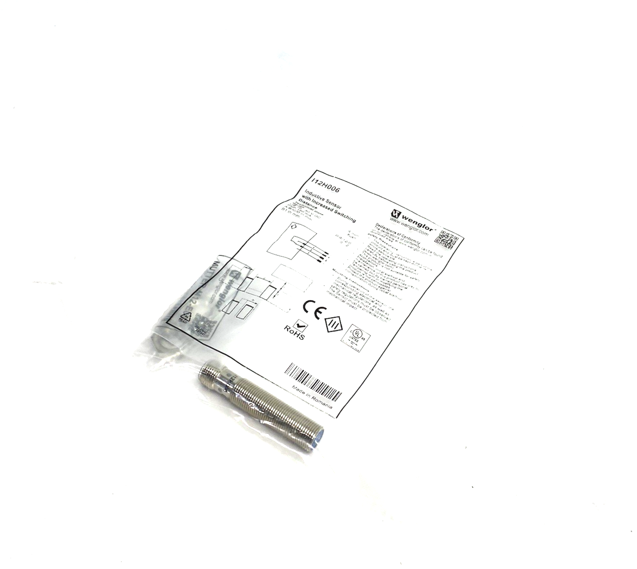 | Wenglor I12H006 Inductive Sensor w/ Increased 4mm Switching Distance, Flush - New - Maverick Industrial Sales