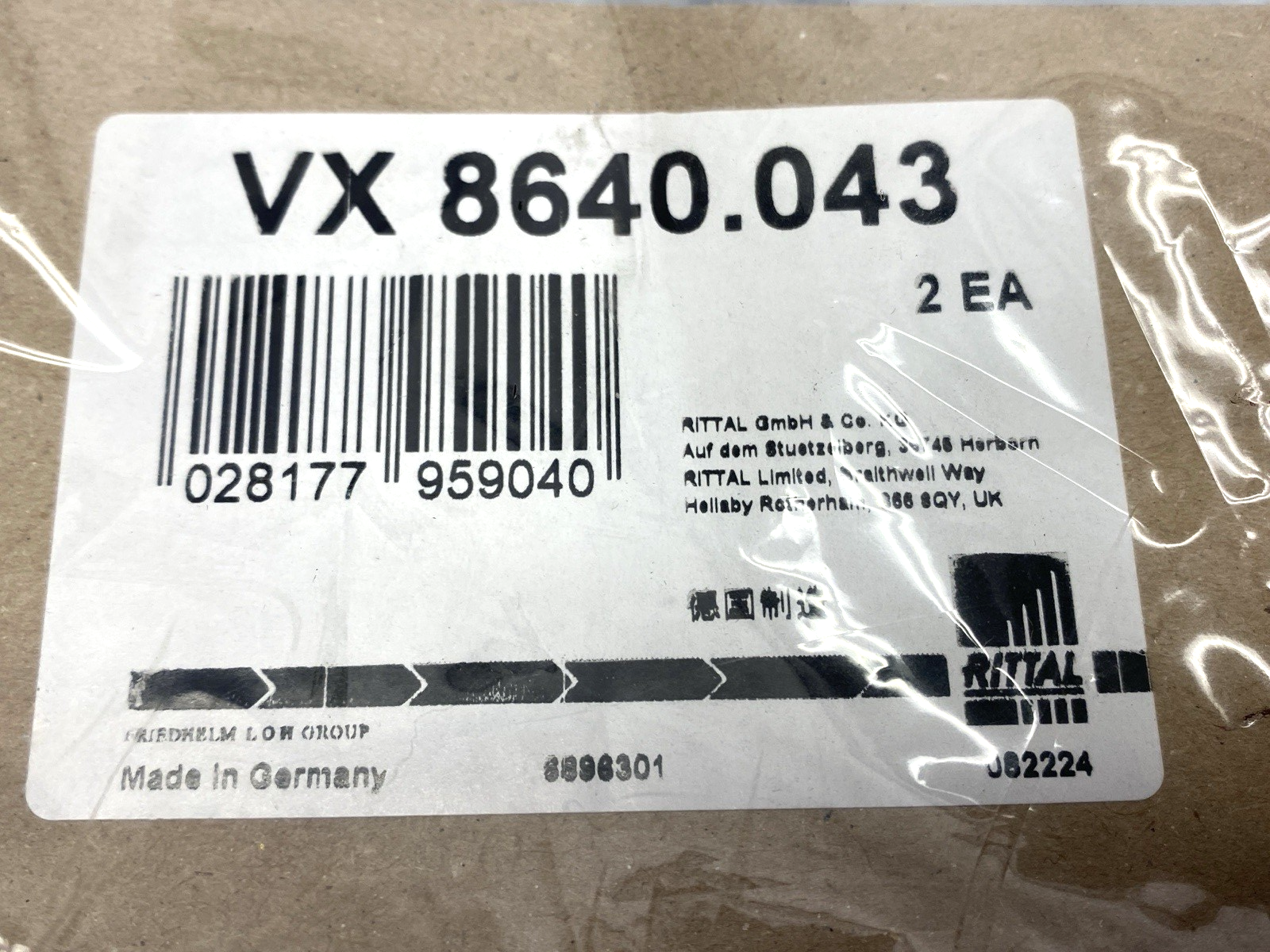 Rittal VX 8640.043 Base Plinth Trim Panels 200mm 2pcs - Maverick Industrial Sales