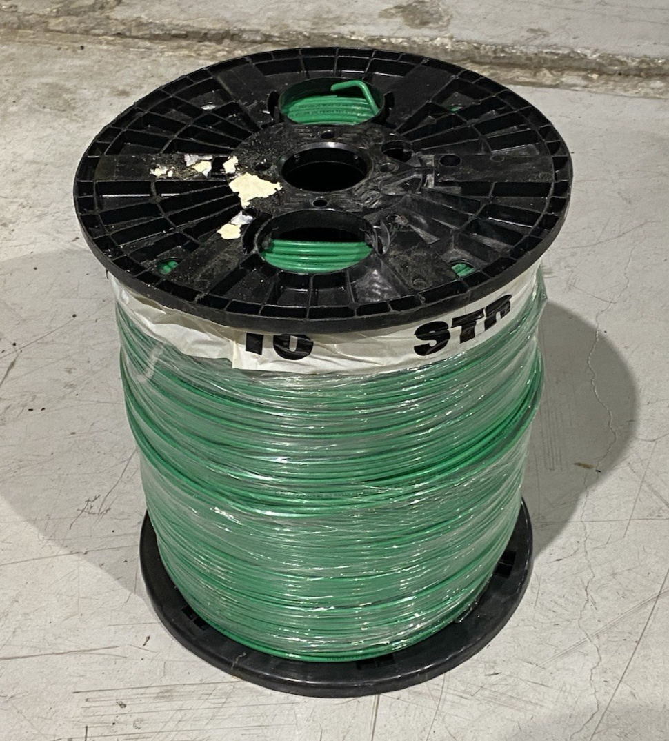 Republic Wire E167613 Sgl-Conductor MTW or THHN 10AWG Green, ROLL OF 2500 FEET - Maverick Industrial Sales
