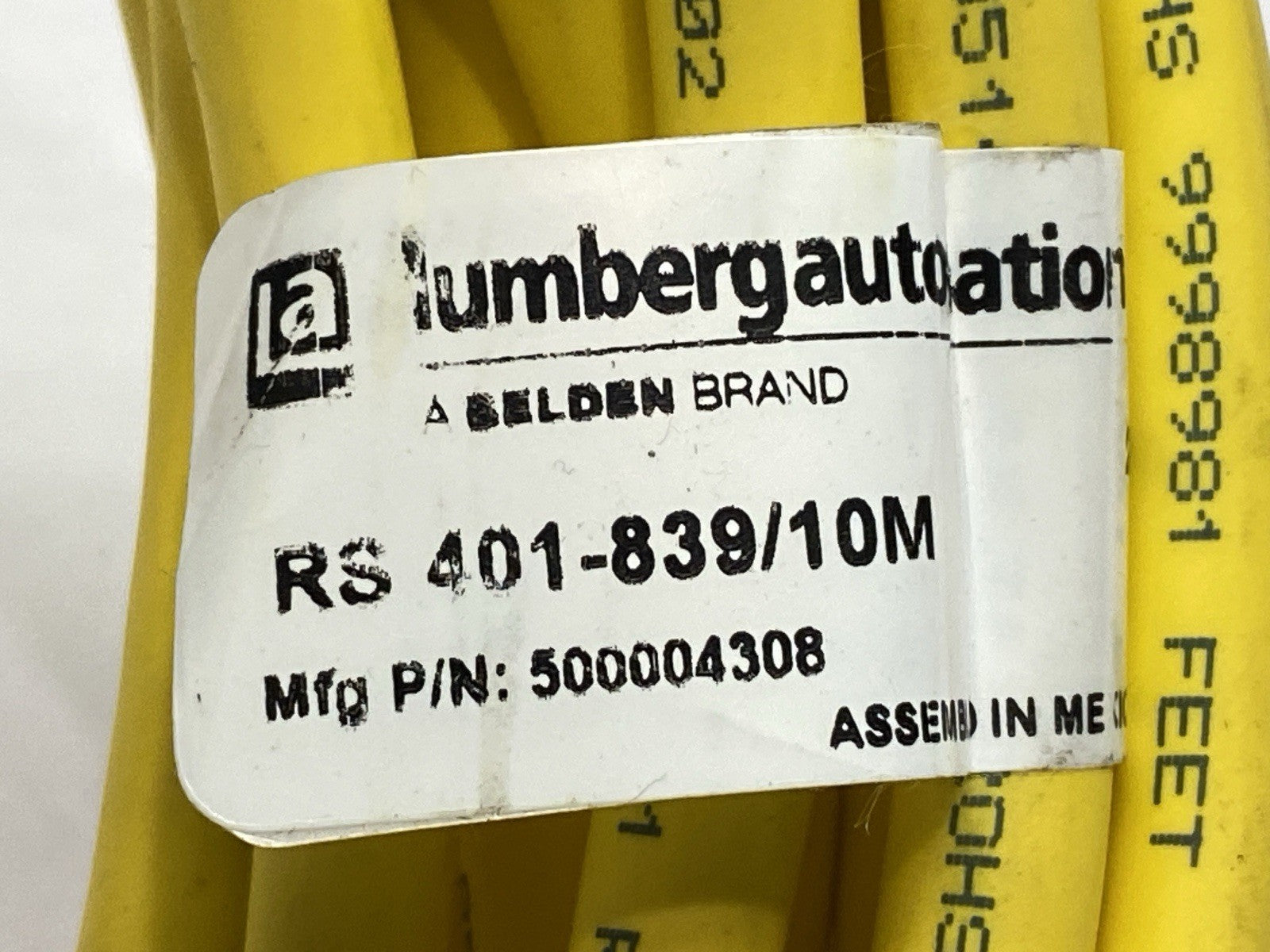 Lumberg Automation RS 401-839/10M Power Cordset 7/8" 4-Pin Male 10m 500004308 - Maverick Industrial Sales