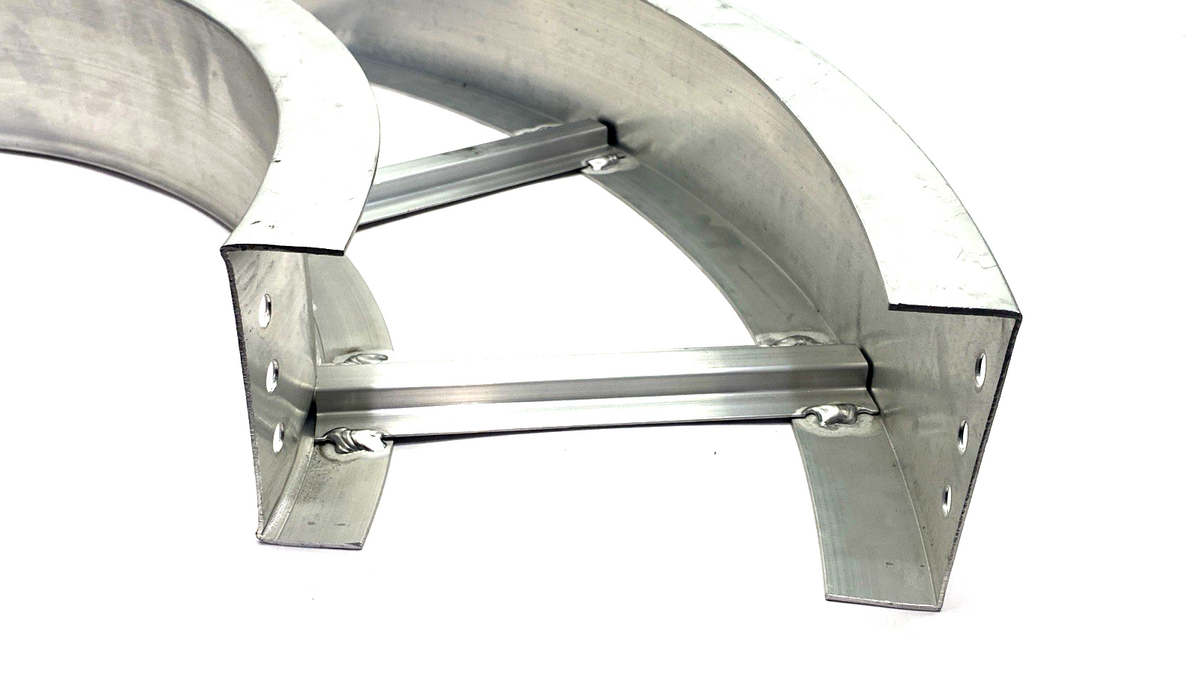MP Husky ALYA2-9H90-12 Aluminum 90 Deg. Horizontal Cable Tray 4.5" Rail H x 9" W - Maverick Industrial Sales