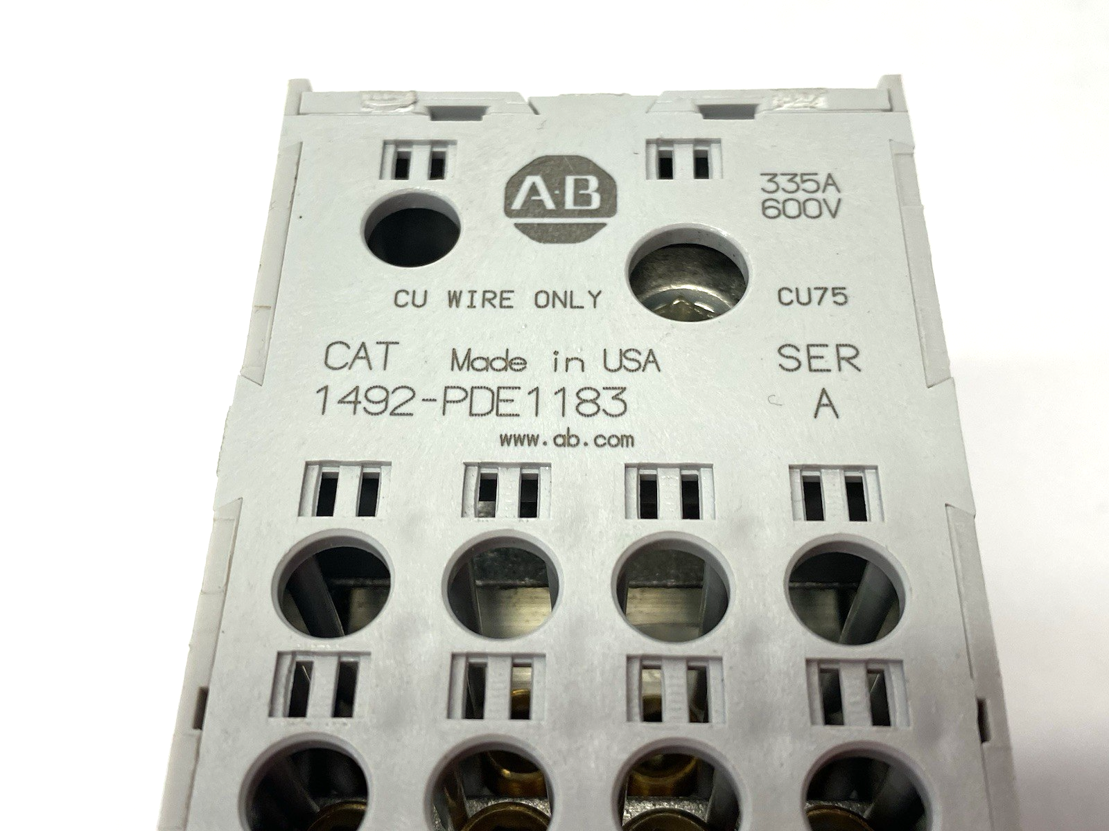 Allen Bradley 1492-PDE1183 Ser. A Enclosed Power Distribution Block 335A - Maverick Industrial Sales