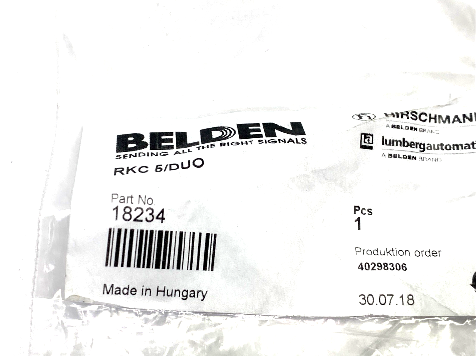 RKC 5/DUO,18234 | Belden RKC 5/DUO Field Wireable Connector M12 Female 18234 - New – Open box - Maverick Industrial Sales