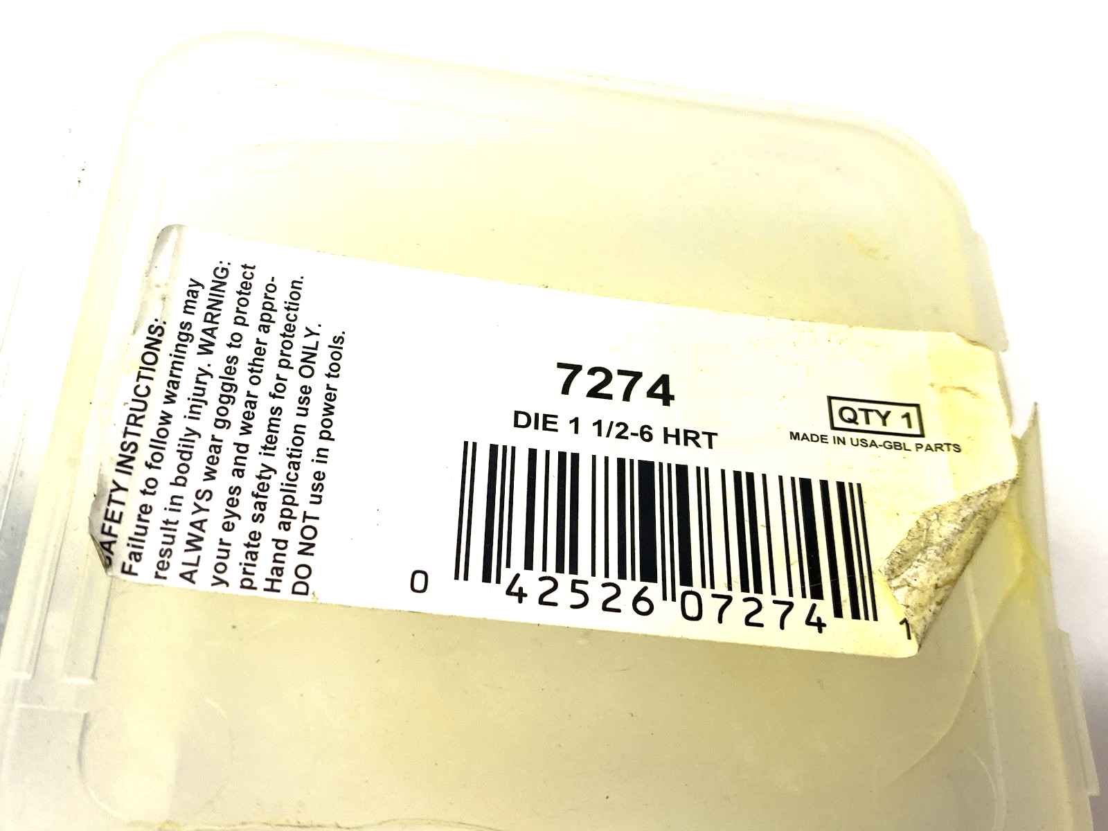 7274 | Irwin® Hanson® Flat Hex Rethreading Die, 1-1/2-6 UNC Thread - New – Open box - Maverick Industrial Sales