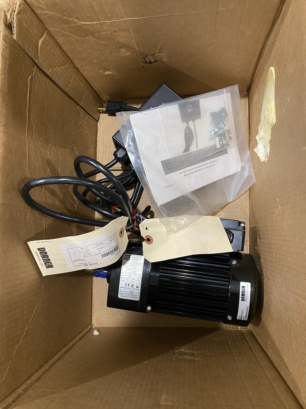 Dorner 62M005PS423EN Parallel Gearmotor 3/8HP 5:1 w/ 22MV1122B VFD Controller - Maverick Industrial Sales