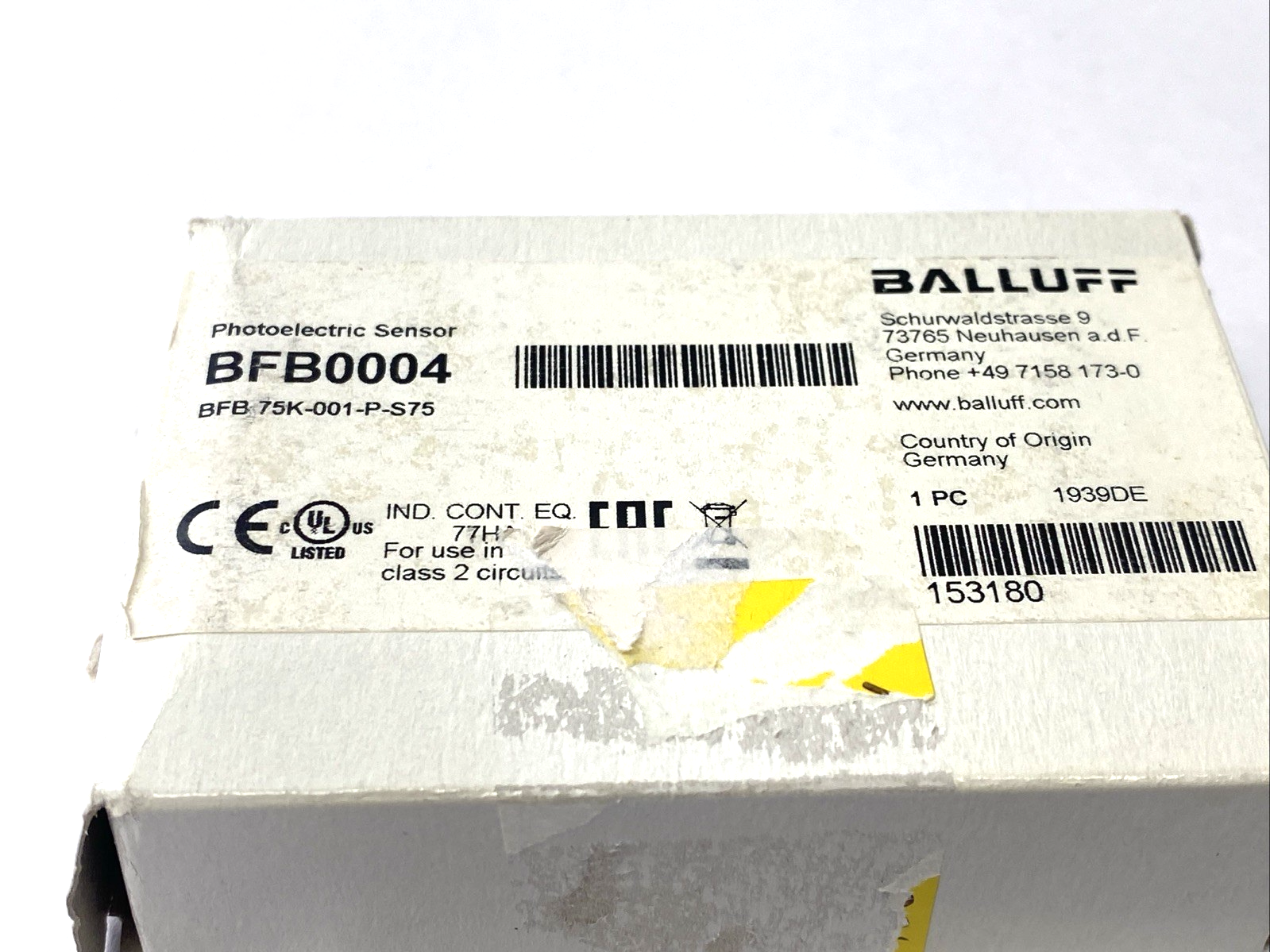Balluff BFB0004 Fiber Optic Photoelectric Sensor Base Unit BFB 75K-001-P-S75 - Maverick Industrial Sales