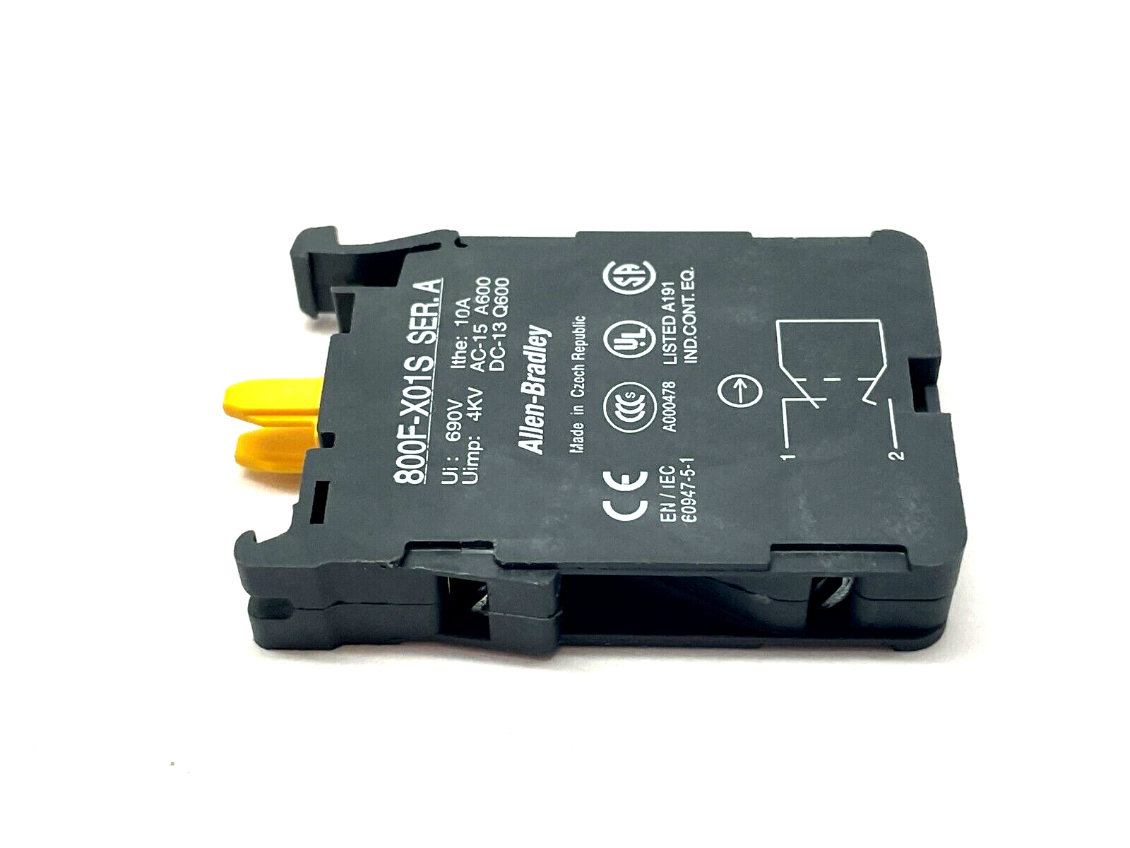 Allen Bradley 800F-X01S Ser. A 22mm Contact Block LOT OF 2 - Maverick Industrial Sales