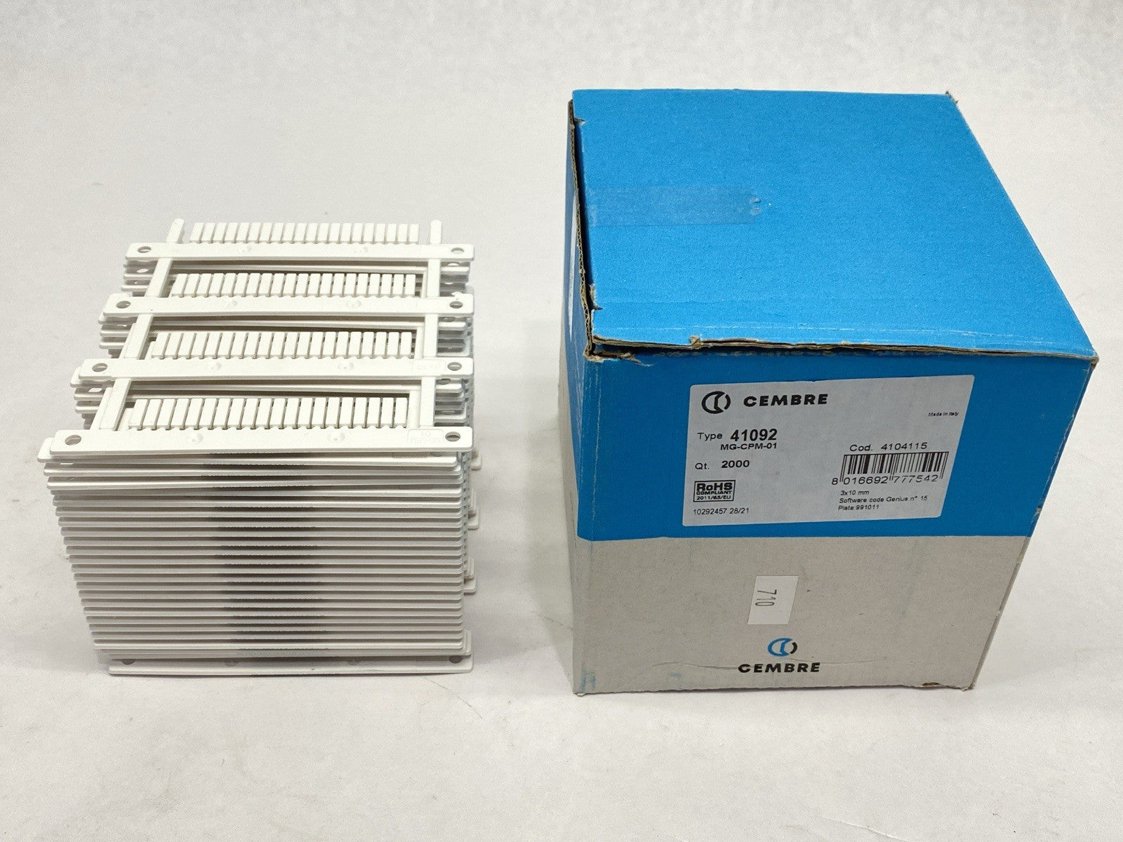 Cembre 41092 Terminal Marker Tag MG-CPM-01 QTY OF 2000 - Maverick Industrial Sales
