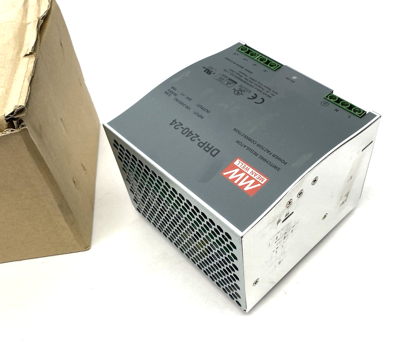 Meanwell DRP-240-24 AC/DC Switching Power Supply, DIN Rail - Maverick Industrial Sales