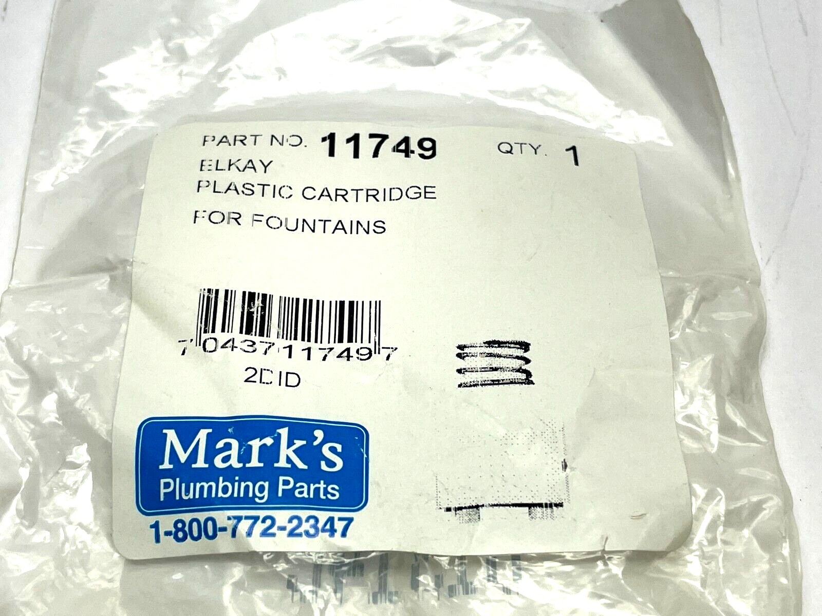 Mark's Plumbing Parts 11749 Elkay Plastic Fountain Cartridge w/ Green Spring - Maverick Industrial Sales