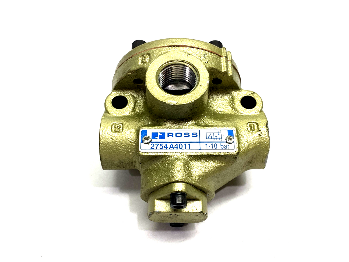 ROSS 2754A4011 Directional Control Inline Poppet Valve 3/2 Single Pilot 1/2" NPT - Maverick Industrial Sales