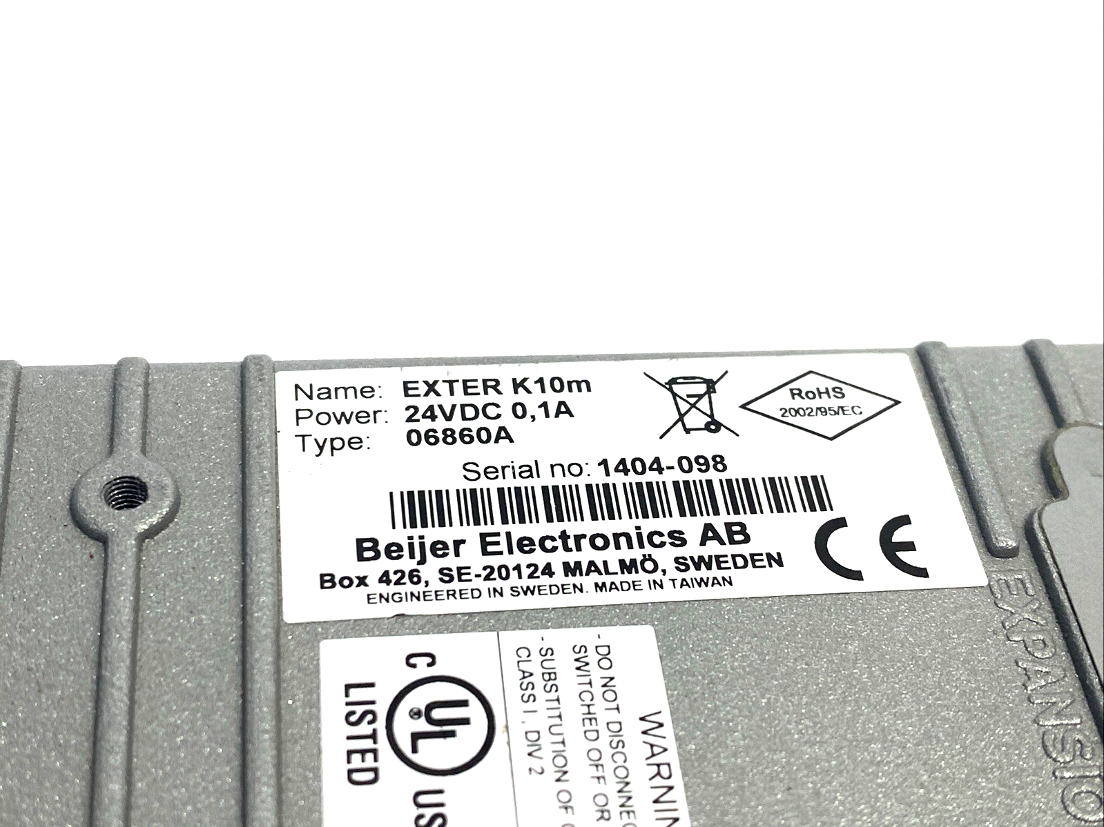 06860A | Beijer EXTER K10m 160 x 32 Pixel Monochrome Keypad HMI - Used - Maverick Industrial Sales