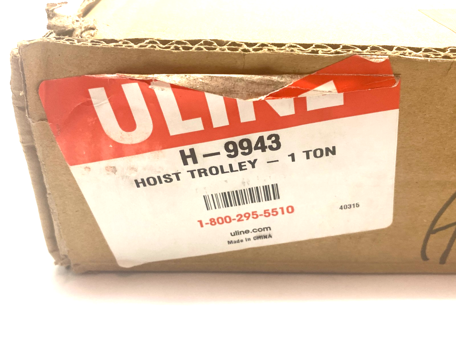 ULine H-9943 Adjustable Width Hoist Trolley 1-Ton Capacity, Black - Maverick Industrial Sales