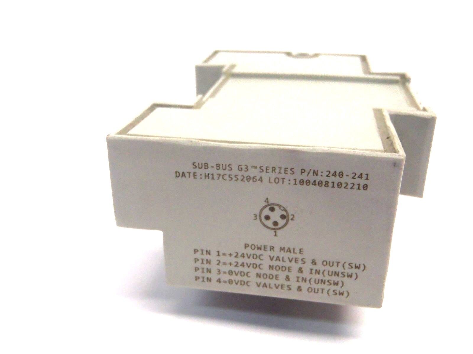 Numatics 240-241 Sub-Bus G3 Series Comm Power Male Port Module 24VDC - Maverick Industrial Sales