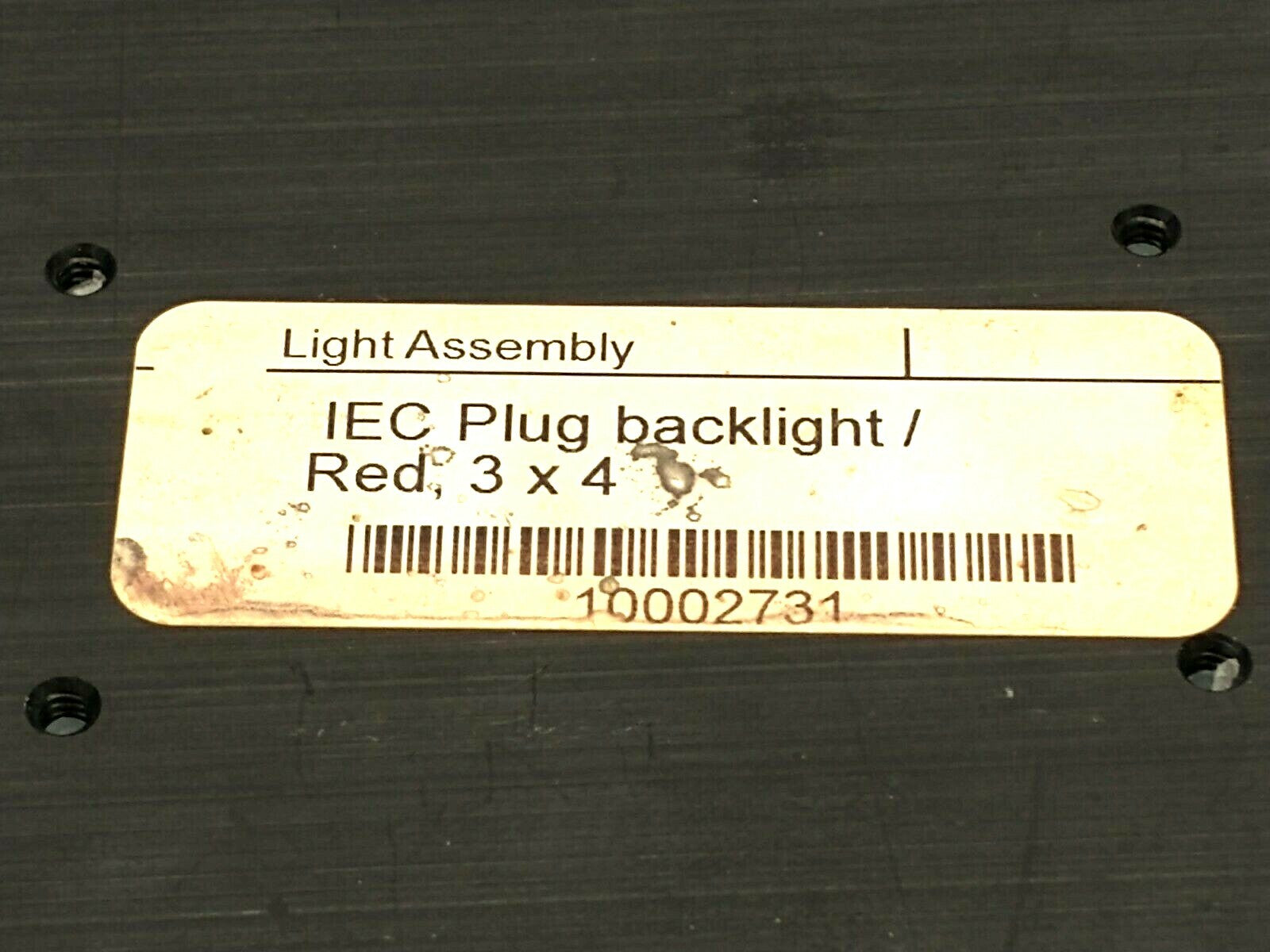 QCF104M934 Light Assembly IEC 3-Pin Plug Backlight Red 3x4 - Maverick Industrial Sales