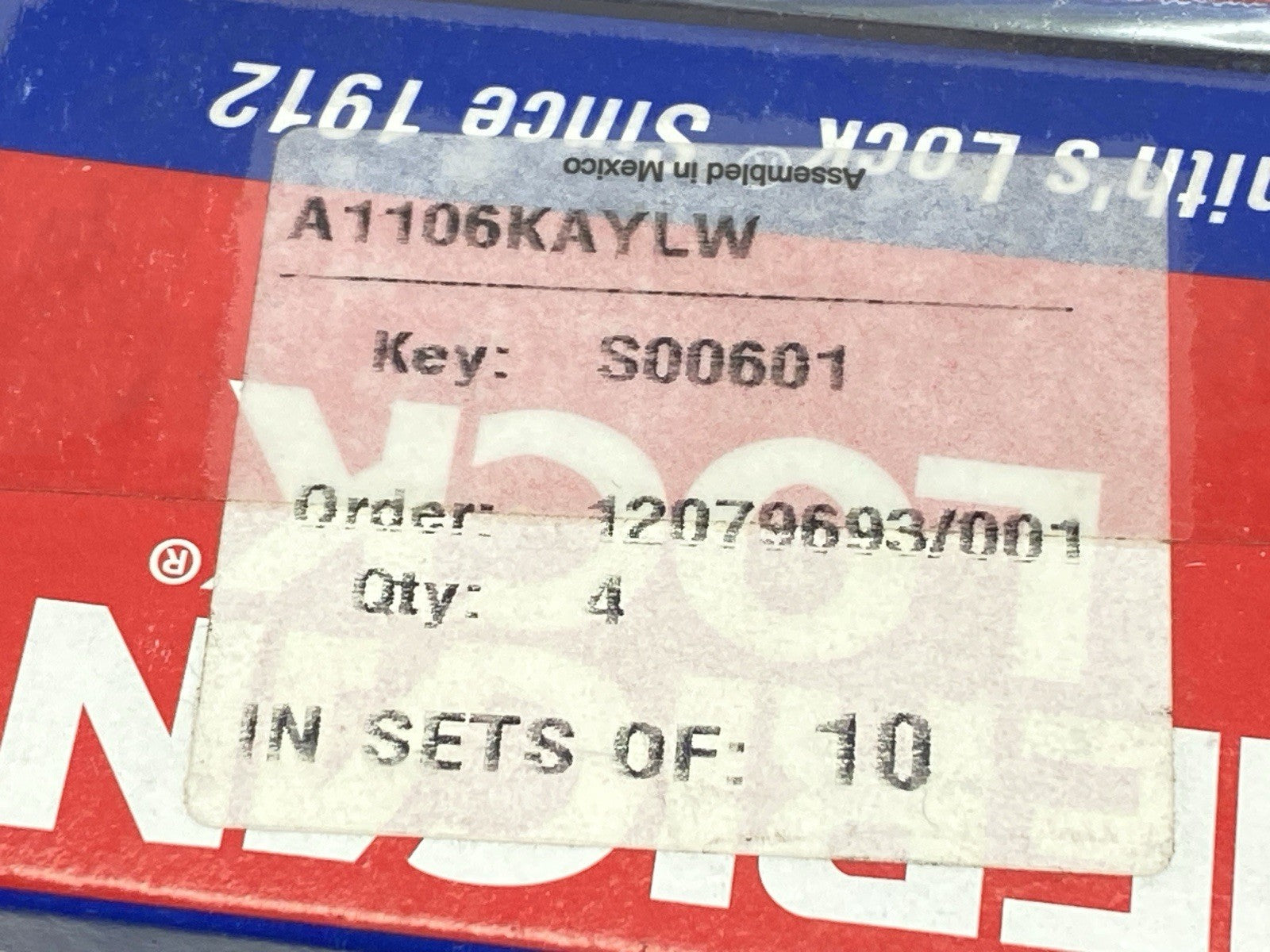 A1106KAYLW | American Lock Lockout Padlock Yellow Key S00601 LOT OF 10 - New - Maverick Industrial Sales