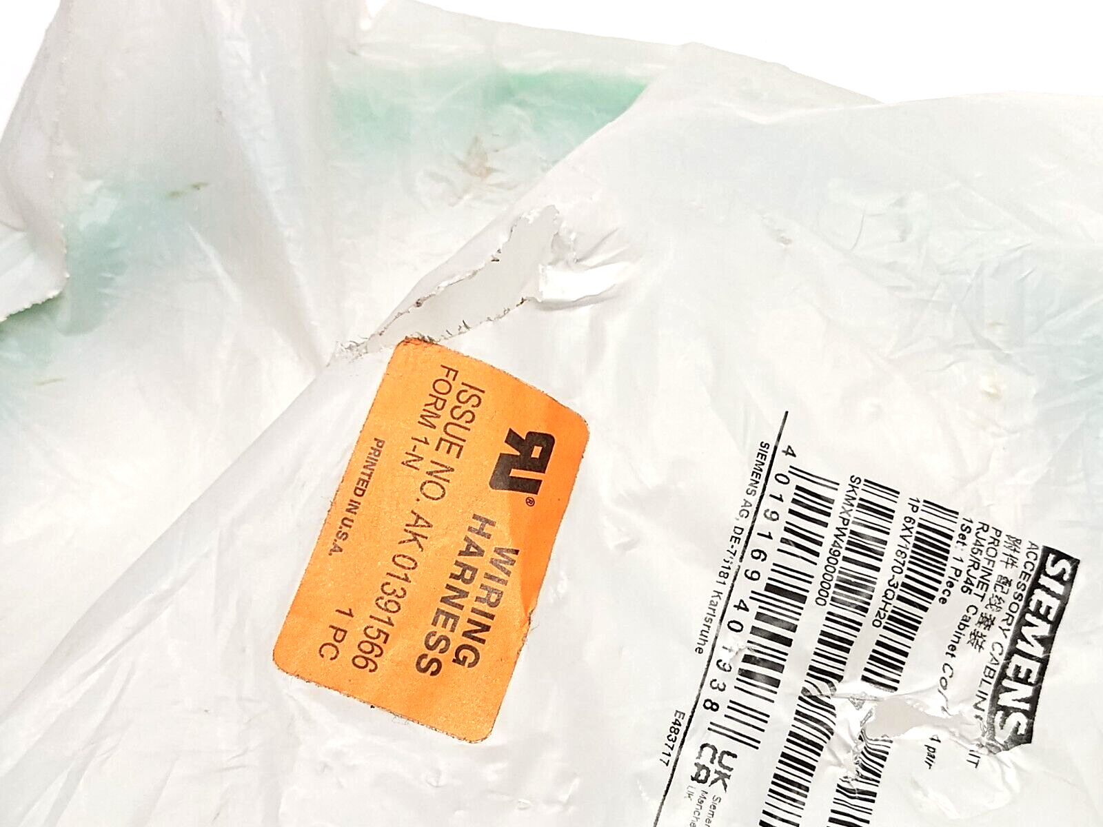 Siemens 6XV1870-3QH20 Industrial Ethernet TP Cord RJ45/RJ45 CAT6A 2m - Maverick Industrial Sales