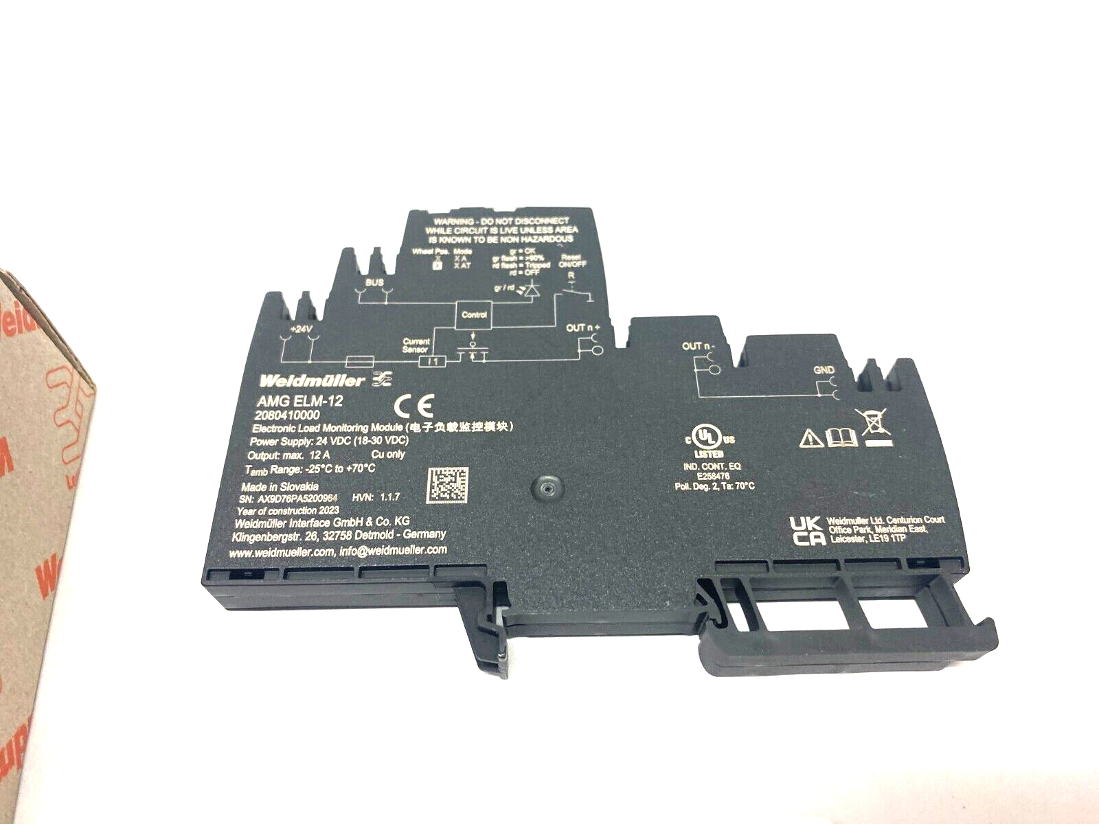 Weidmüller 2080410000 maxGUARD Electronic Load Monitor Power Supply AMG ELM-12 - Maverick Industrial Sales