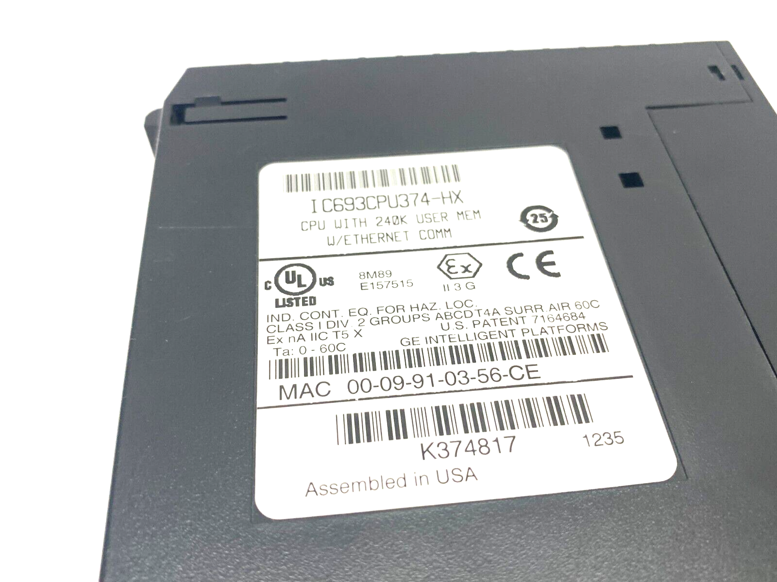 GE Fanuc IC693CPU374-HX Ethernet Communication CPU Module w/ 240K User Memory - Maverick Industrial Sales