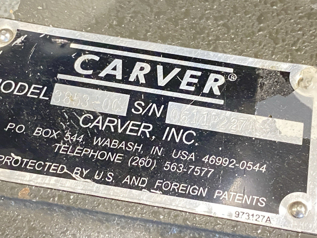 Carver 3853-0C Model C Hand Operated Hydraulic Press - Maverick Industrial Sales