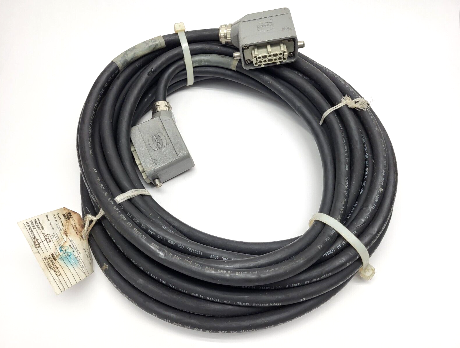 Lamb Technicon HES10-1JZJ-3D4-E50 CBL-WF4MP4-C16 10-Pin M to F Connector 50' - Maverick Industrial Sales