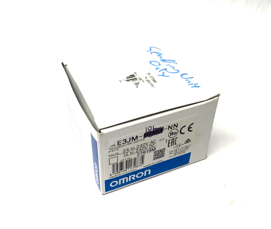 E3JM-10L-NN | Omron Through-Beam Photoelectric Switch Sending Unit 24-240VAC - New – Open box - Maverick Industrial Sales