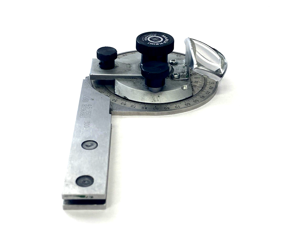 BP-301, 45 3500 300 | Mauri-Keiki BP-301 Precise Universal Bevel Protractor, MISSING BLADES, CHIPPED - Used - Maverick Industrial Sales