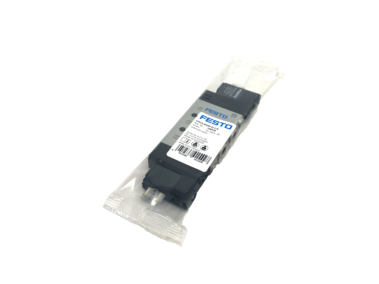 Festo CPE14-M1BH-5J-1/8 Solenoid Valve 5/2 Bistable G 1/8 Port 196939 - Maverick Industrial Sales