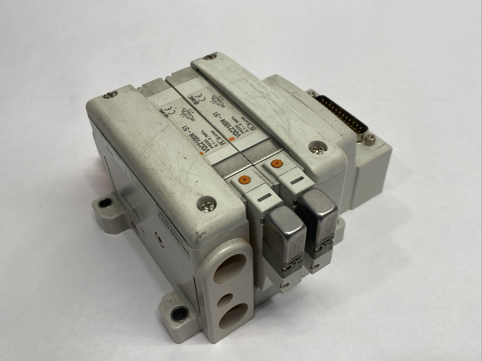 SMC VV5QC21-02N9FD2 Pneumatic Manifold 2-Station w/ D-Sub Connector - Maverick Industrial Sales