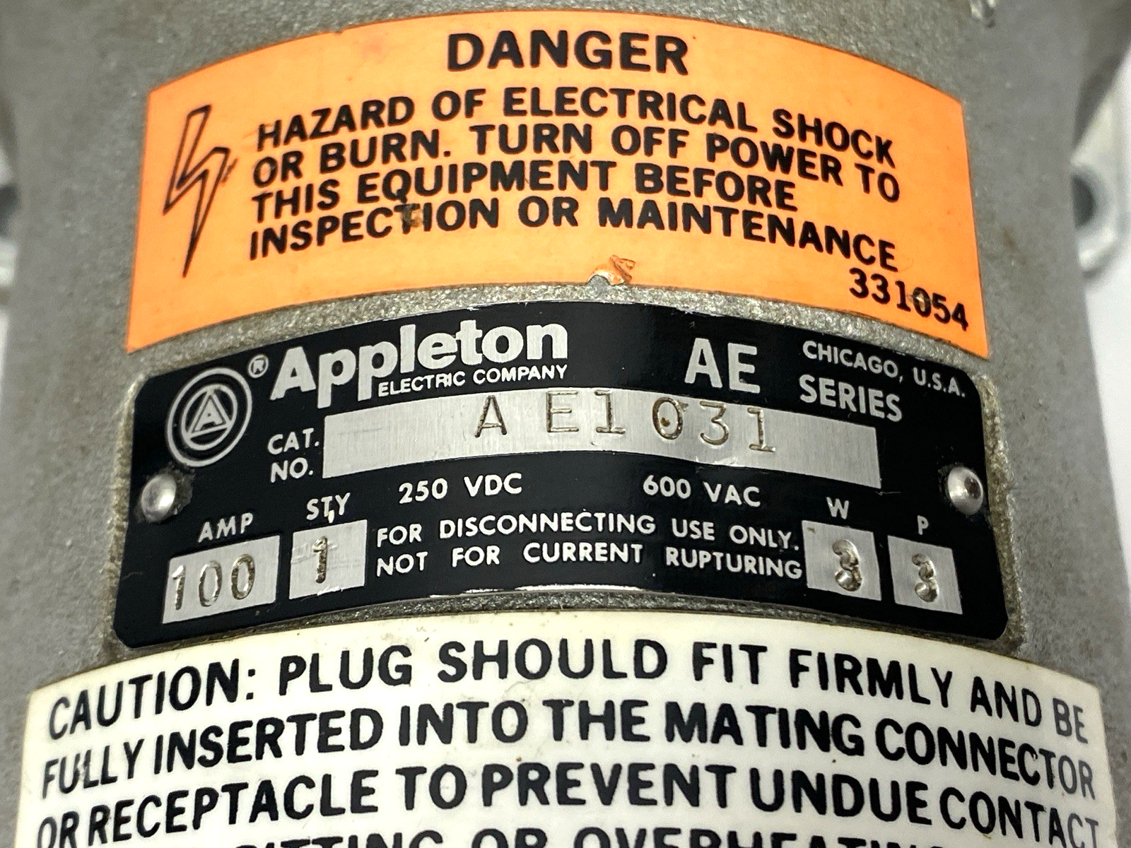 AE1031 | Appleton Receptacle w/ Angle Adapter 45° - Used - Maverick Industrial Sales