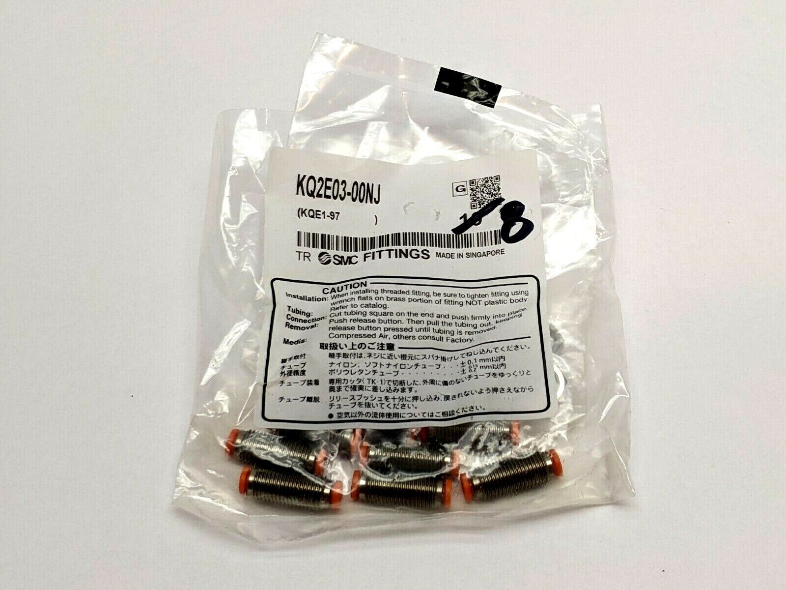 SMC KQ2E03-00NJ Bulkhead Union Fitting LOT OF 8 - Maverick Industrial Sales