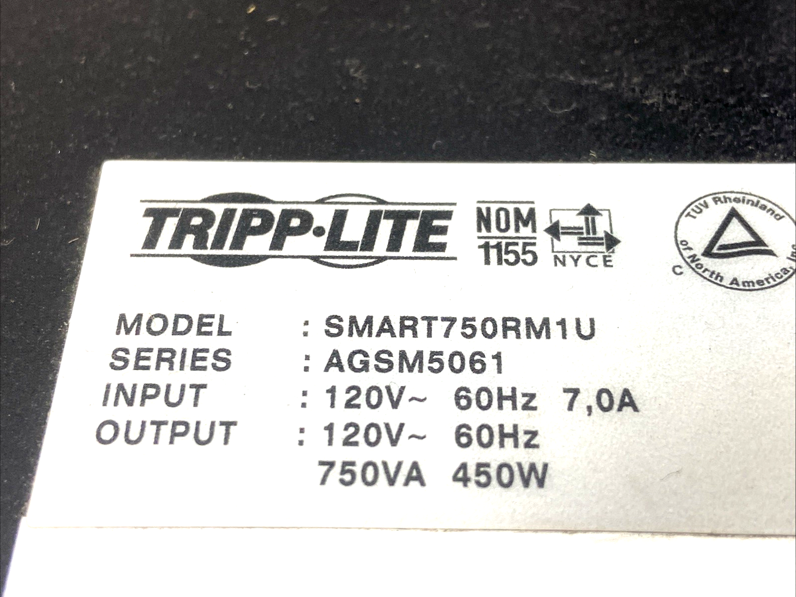 SMART750RM1U | Tripp Lite SmartPro UPS 120V 60Hz - For parts or not working - Maverick Industrial Sales