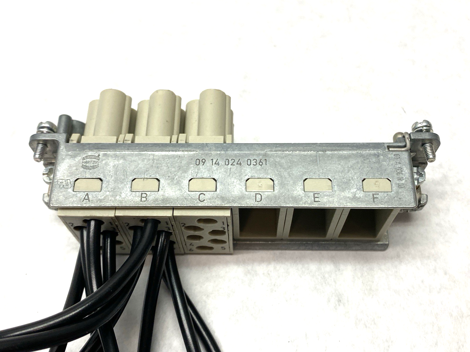 19300240448 | Harting Hood Connector Assembly w/ 3x 09140063041 Protected Modules - Used - Maverick Industrial Sales