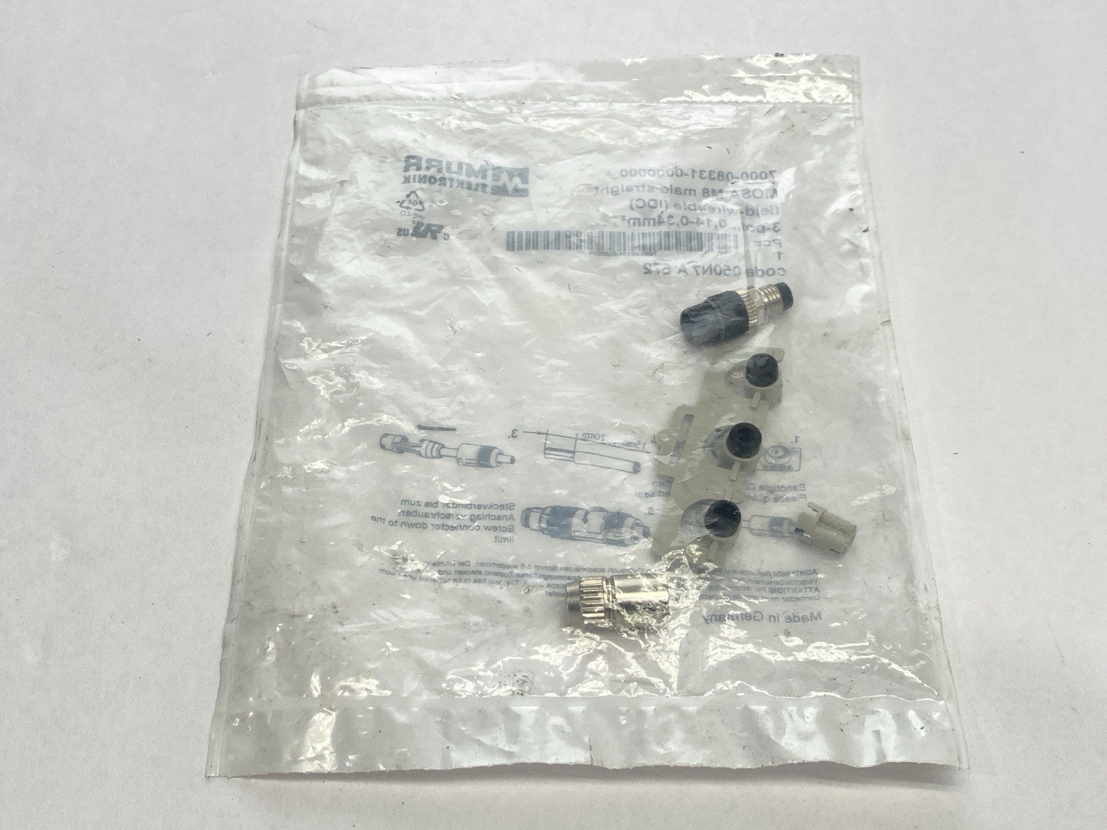 Murr Elektronik 7000-08331-0000000 Field Wireable Circular Connector Male M8 3-P - Maverick Industrial Sales
