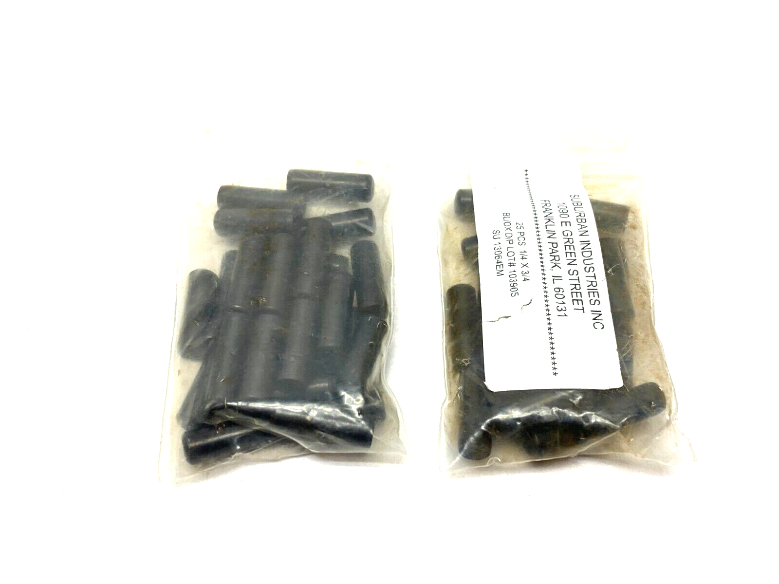 Suburban Industries 98381A328 Dowel Pin Black-Oxide Alloy 1/4" Dia LOT OF 50 - Maverick Industrial Sales