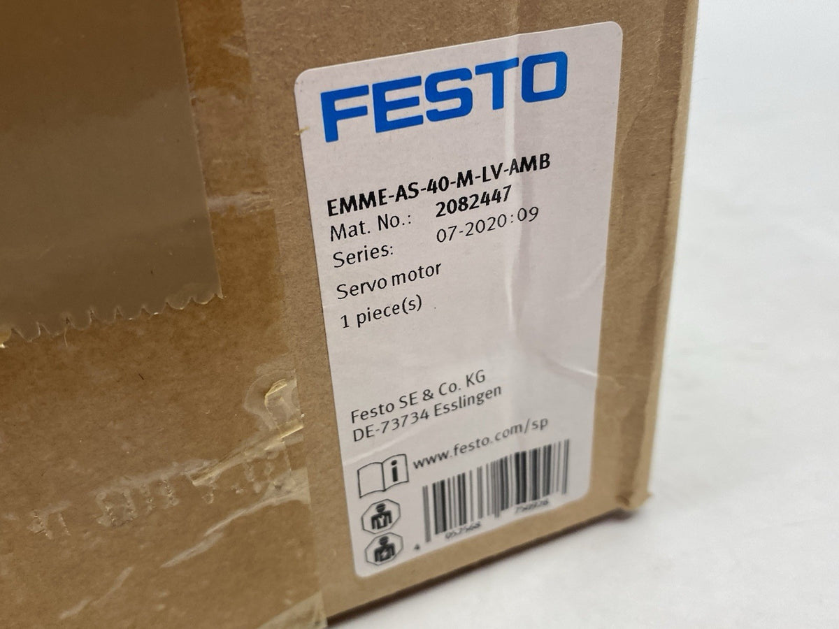 Festo EMME-AS-40-M-LV-AMB Brushless Synchronous Servo Motor 200W 2082447 - Maverick Industrial Sales