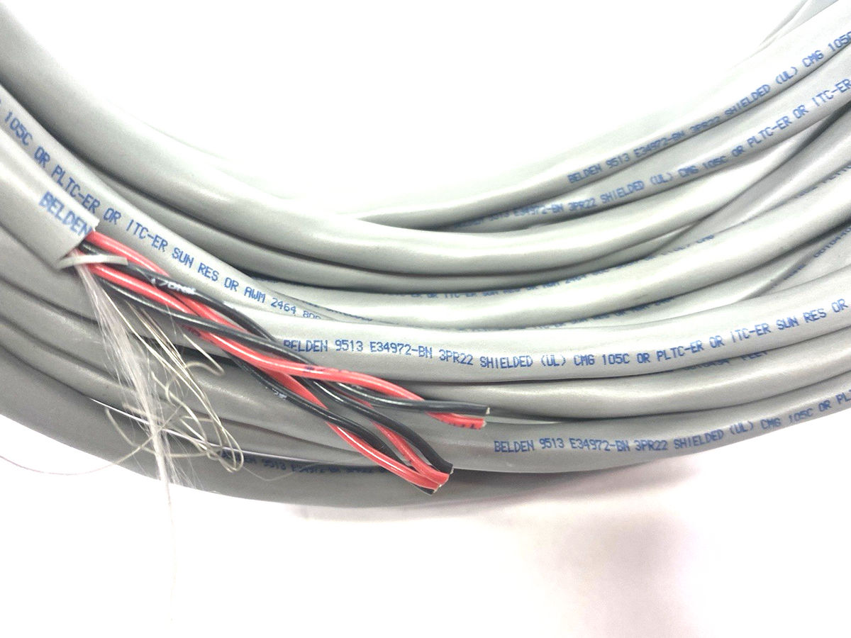 Belden 9513 High Perform Instr. Cable, 3 Pr #22 Str TC, PVC Ins E2 50 FEET TOTAL - Maverick Industrial Sales