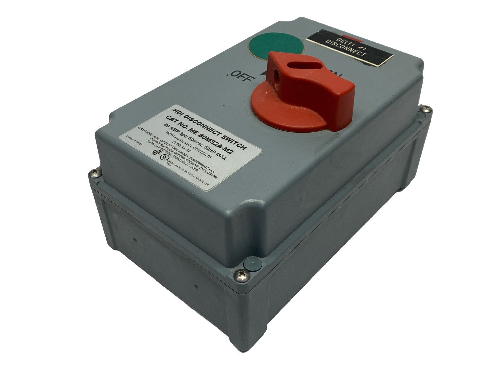 Mennekes ME-80MS2A-M2 Non-Fusible Motor Disconnect HDI Non-Metallic 80A 600VAC - Maverick Industrial Sales