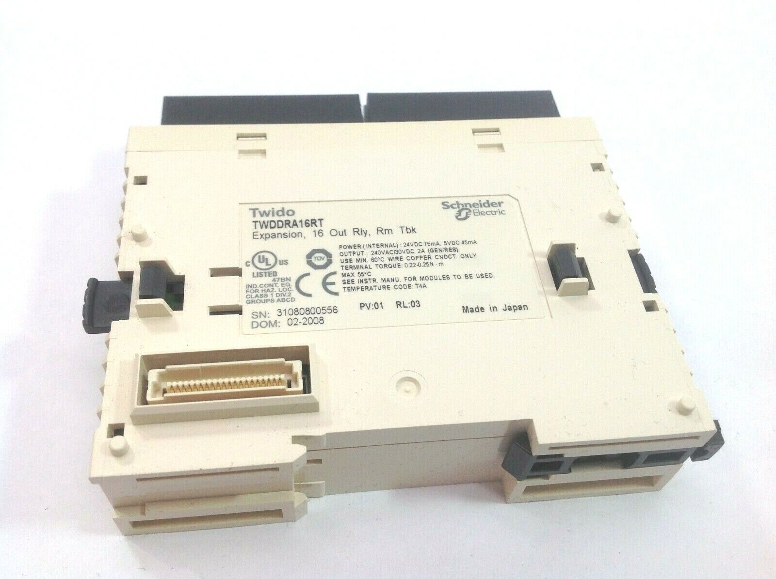 Schneider Electric TWDDRA16RT Twido 16 Port Output 24VDC Module PV:01 RL:03 - Maverick Industrial Sales
