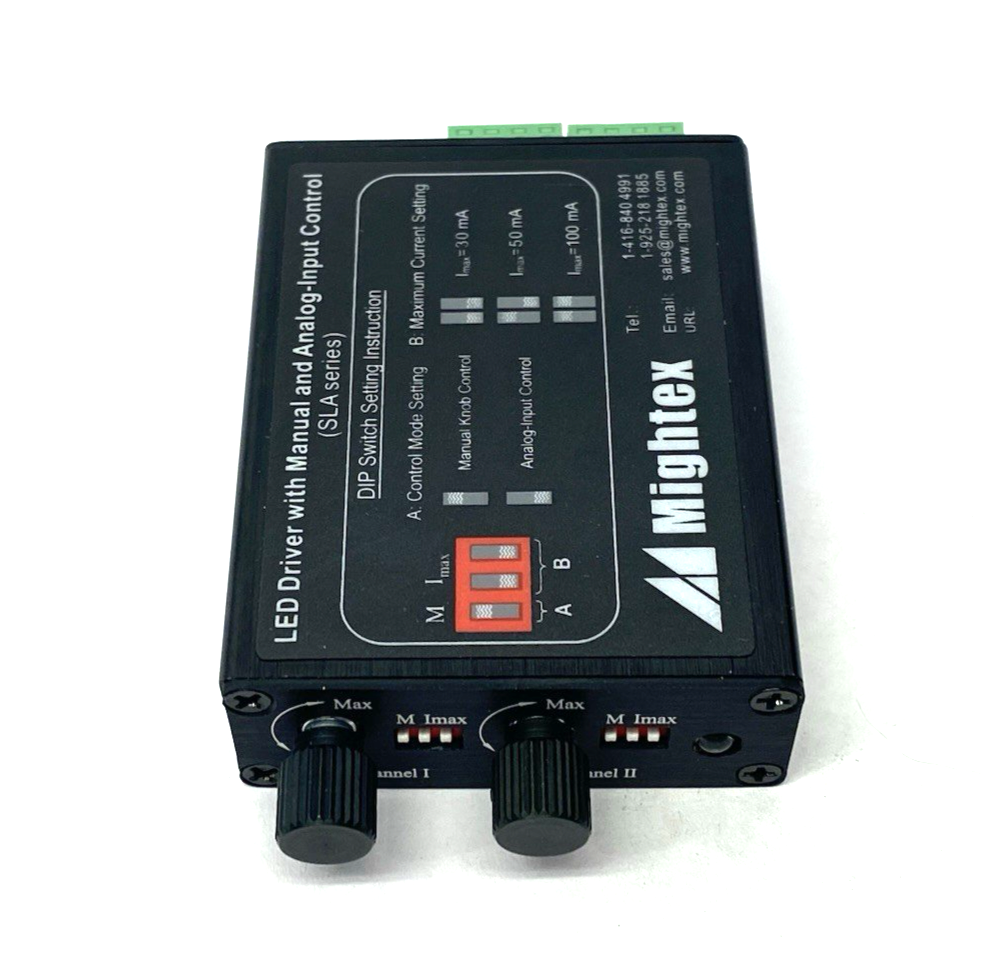 Mightex SLA-0100-2 Two-Channel Universal LED Driver 100mA max output - Maverick Industrial Sales