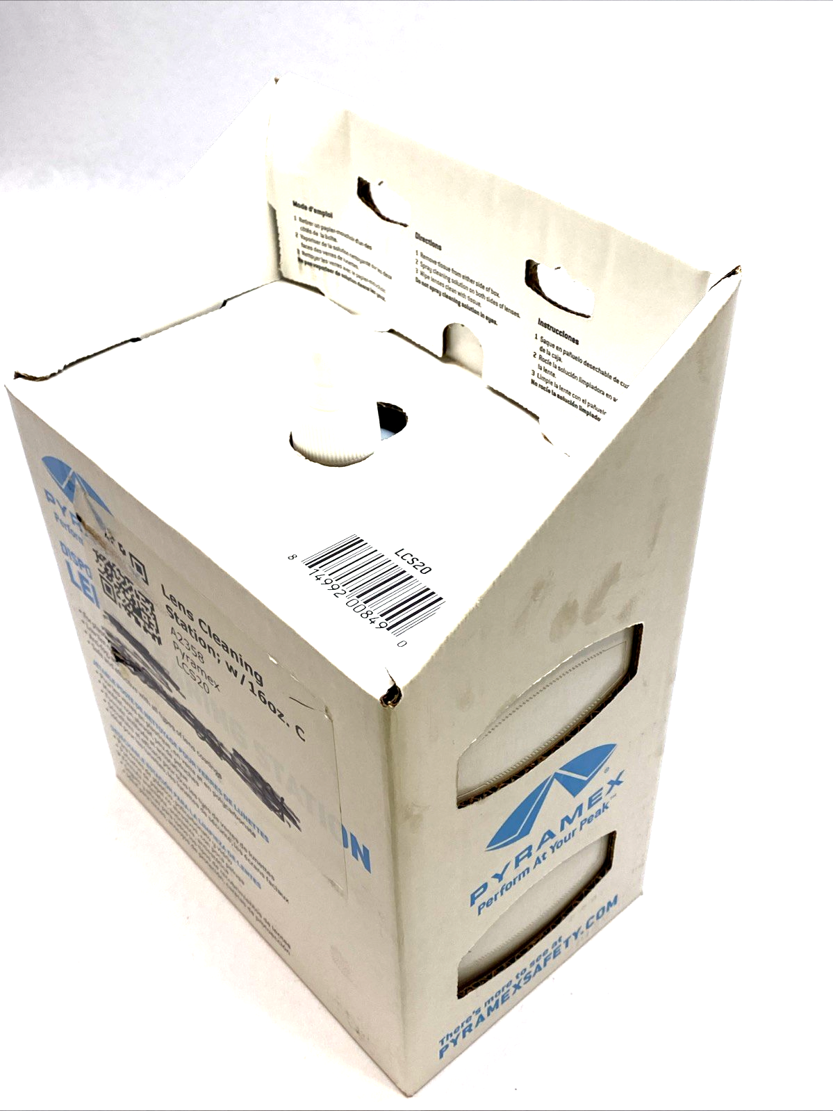 LCS20 | Pyramex Lens Cleaning Station 16oz Solution 1200 Tissues Safety Glasses - New - Maverick Industrial Sales