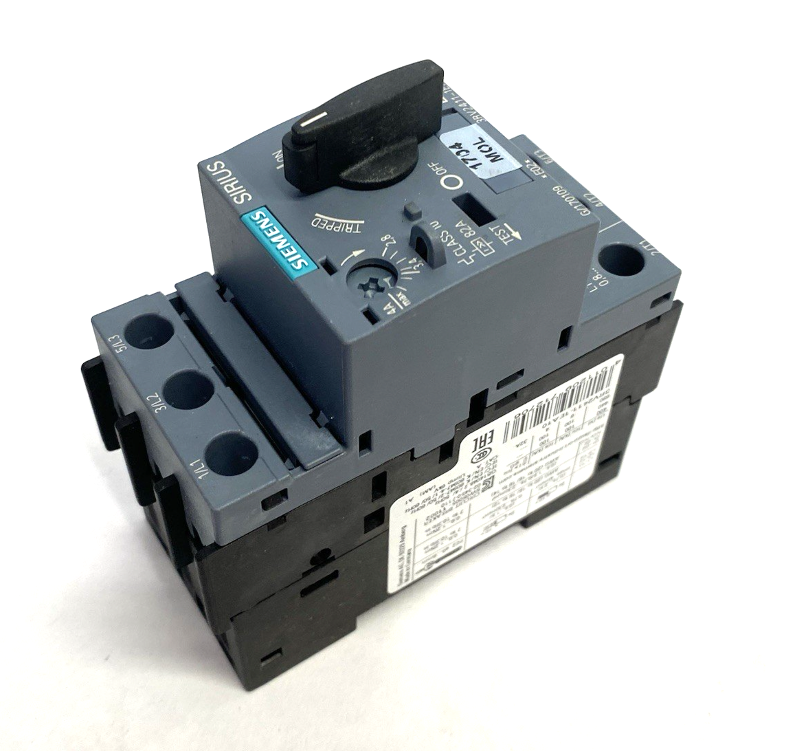 Siemens 3RV2411-1EA10 SIRIUS Motor Protection Circuit Breaker Size S00 - Maverick Industrial Sales