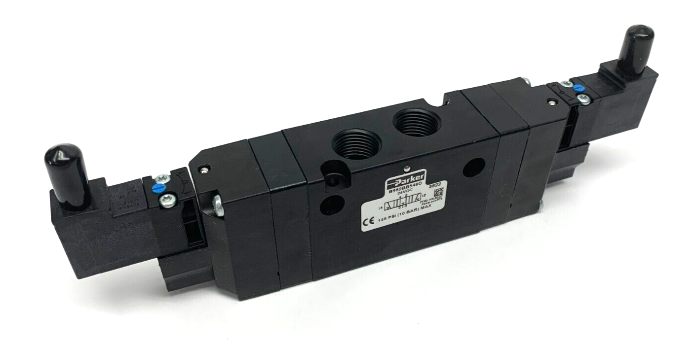 Parker B562BB549C Double Solenoid Valve 3-Port 3/8" P2E-KV32C Solenoids - Maverick Industrial Sales