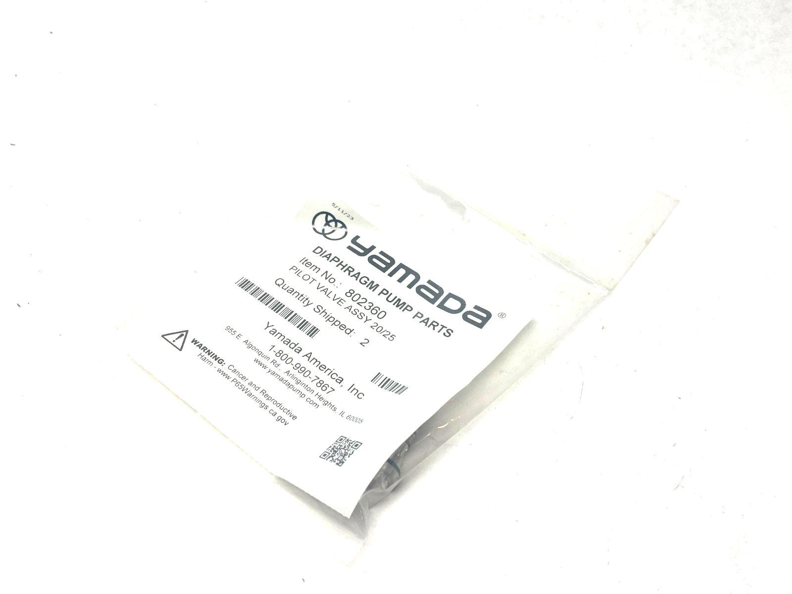 Yamada 802360 Pilot Valve Assembly 20/25 PKG OF 2 - Maverick Industrial Sales