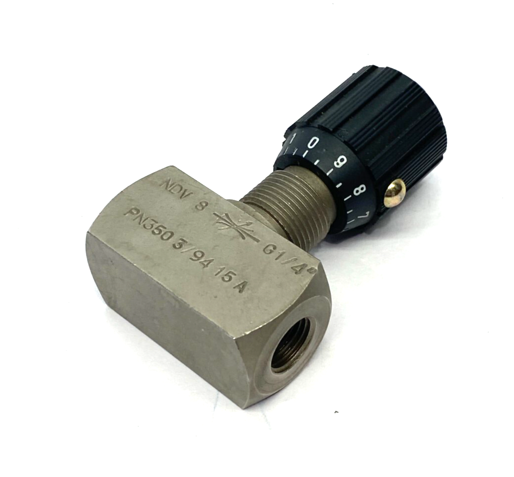 Stauff NDV-8 Throttle Valve G1/4" Ports PN350 3/94 15A - Maverick Industrial Sales