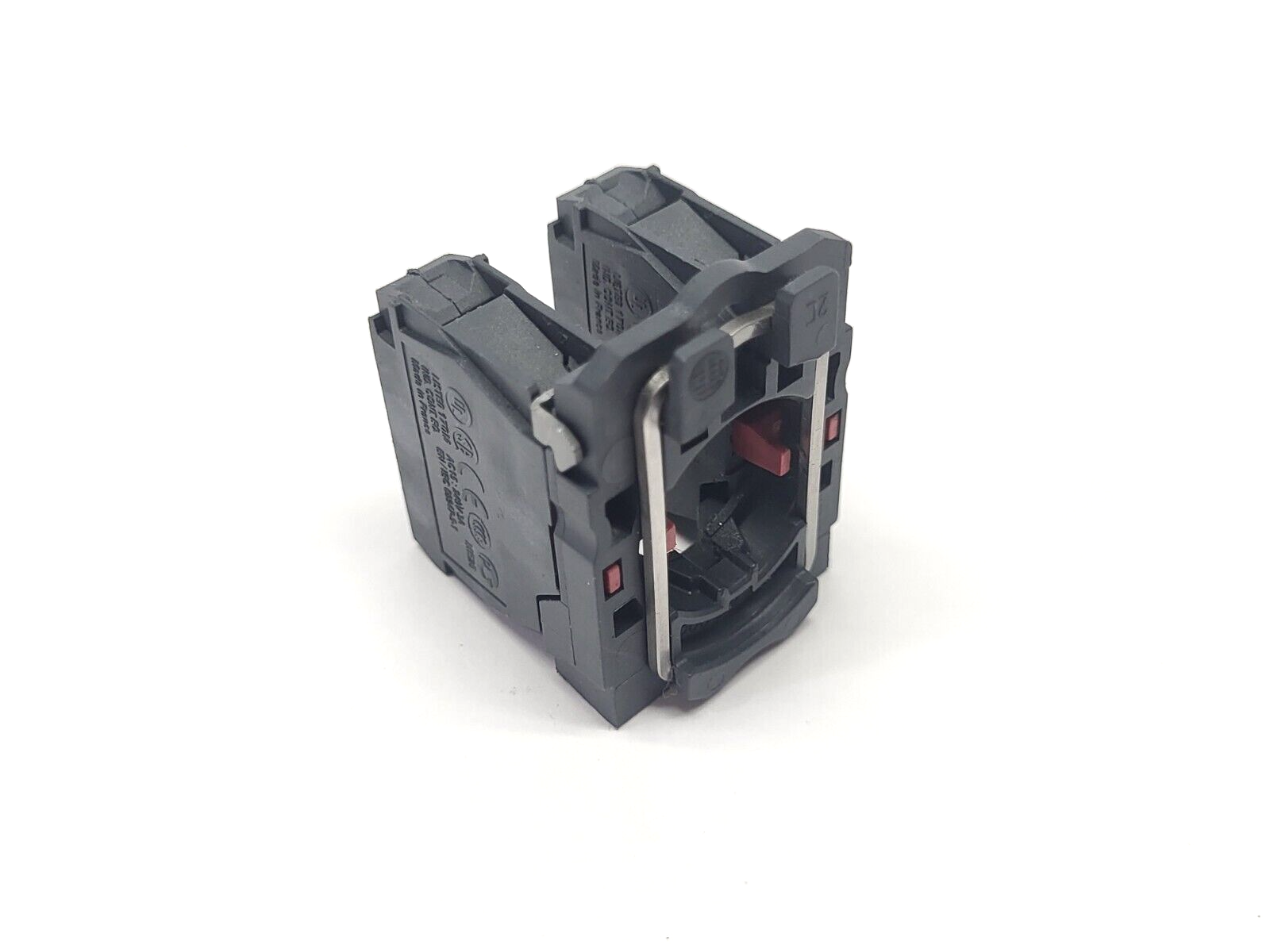 Schneider Electric ZBE-102 Contact Blocks w/ Telemecanique Body Fixing Collar - Maverick Industrial Sales