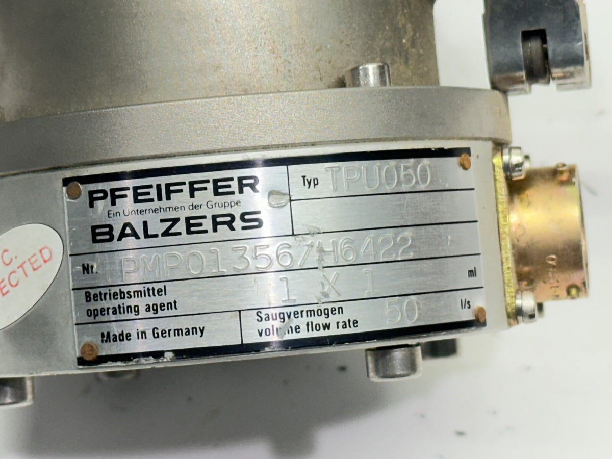 Pfeiffer Balzers TPU050 Turbomolecular Vacuum Pump PMP01356/H6422 w/ Assembly - Maverick Industrial Sales